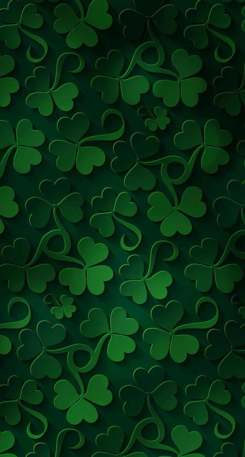 St Patricks Day_ Shades Of Green Clovers.jpg Wallpaper