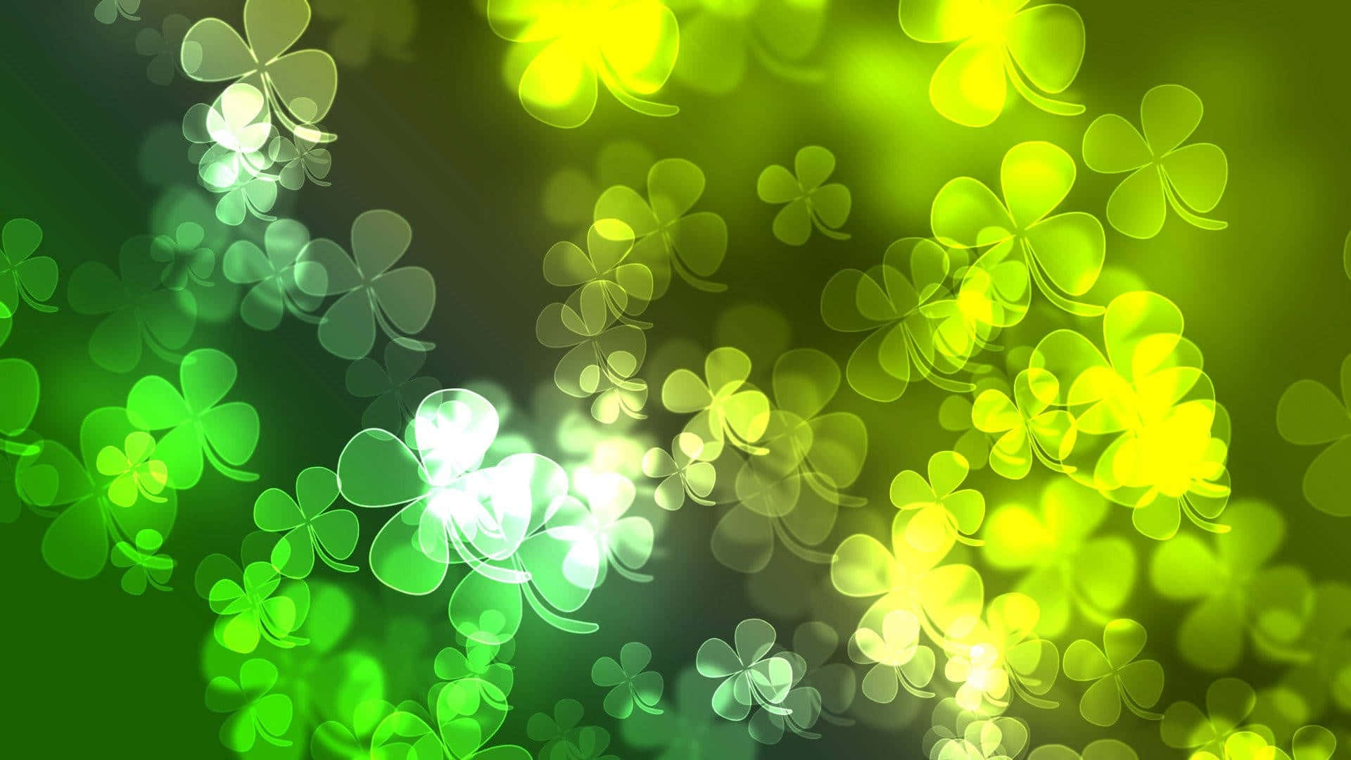 St Patricks Day Shamrock Glow Wallpaper