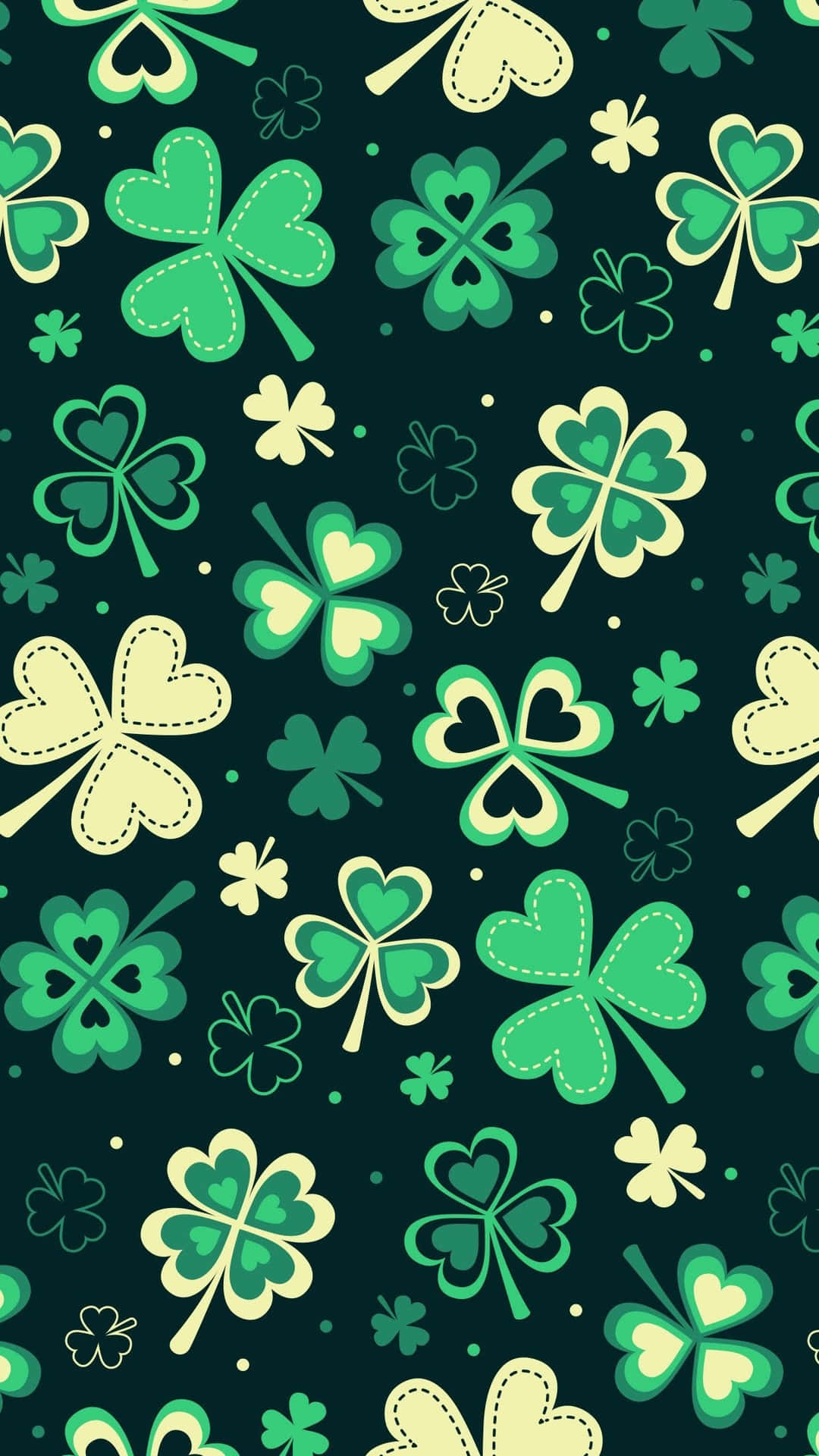 St Patricks Day Shamrock Pattern Wallpaper