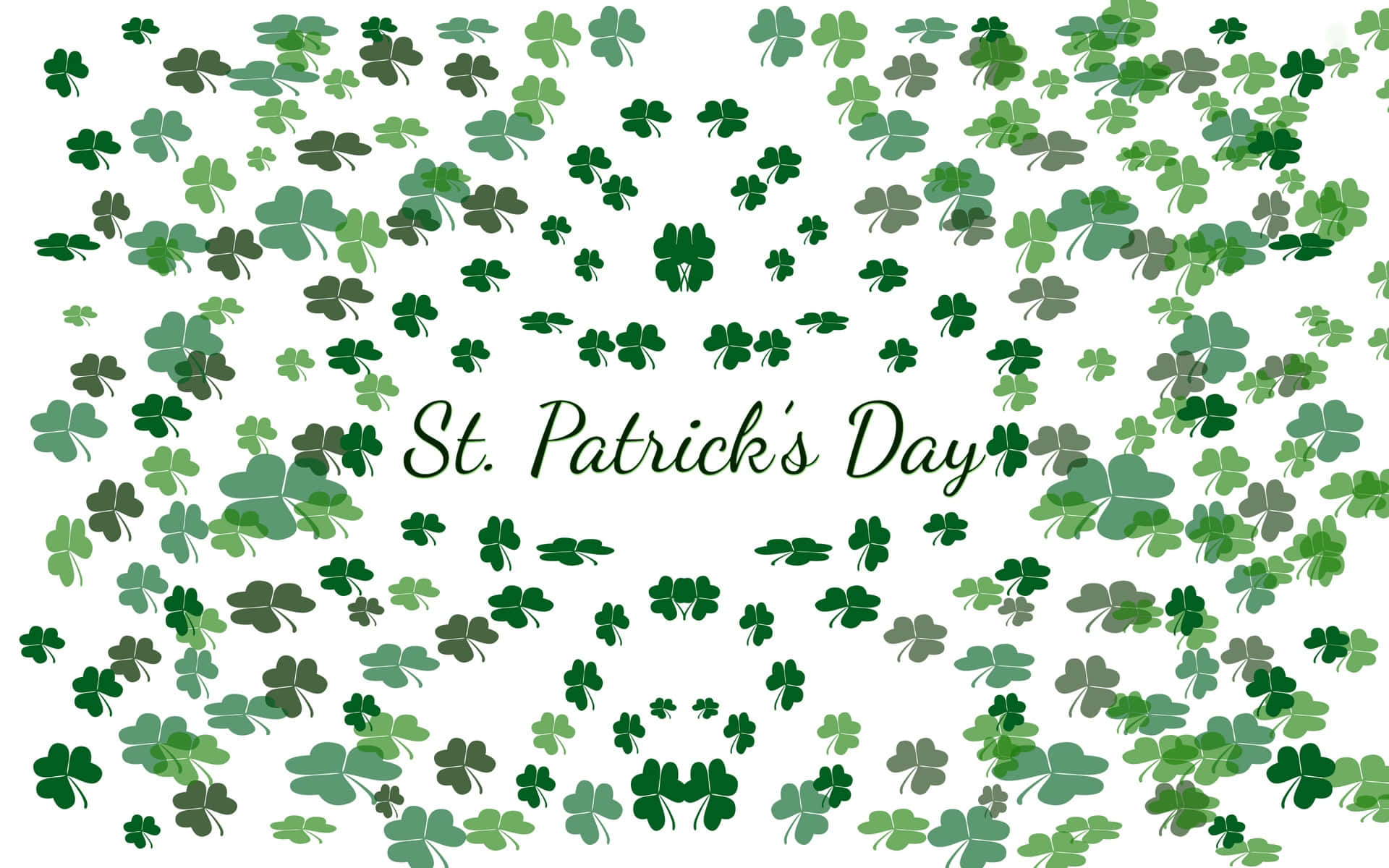 St Patricks Day Shamrock Pattern Wallpaper