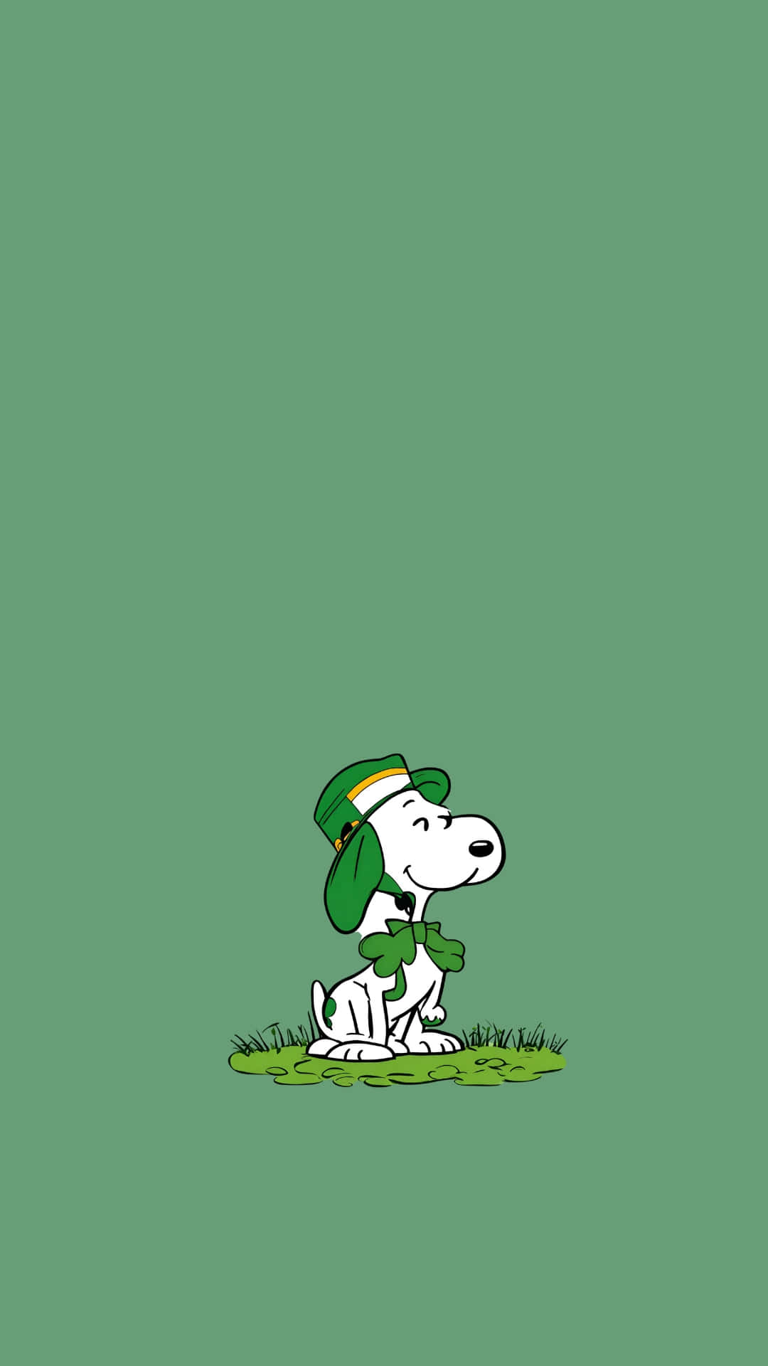 St Patricks Day Snoopy Celebration Wallpaper