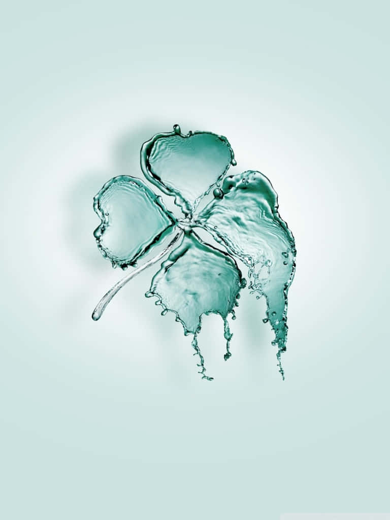 St Patricks Day Water Splash Shamrock Wallpaper