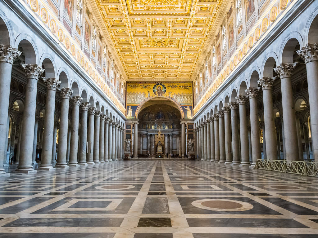 St Paul Basilica Rome Interior Wallpaper
