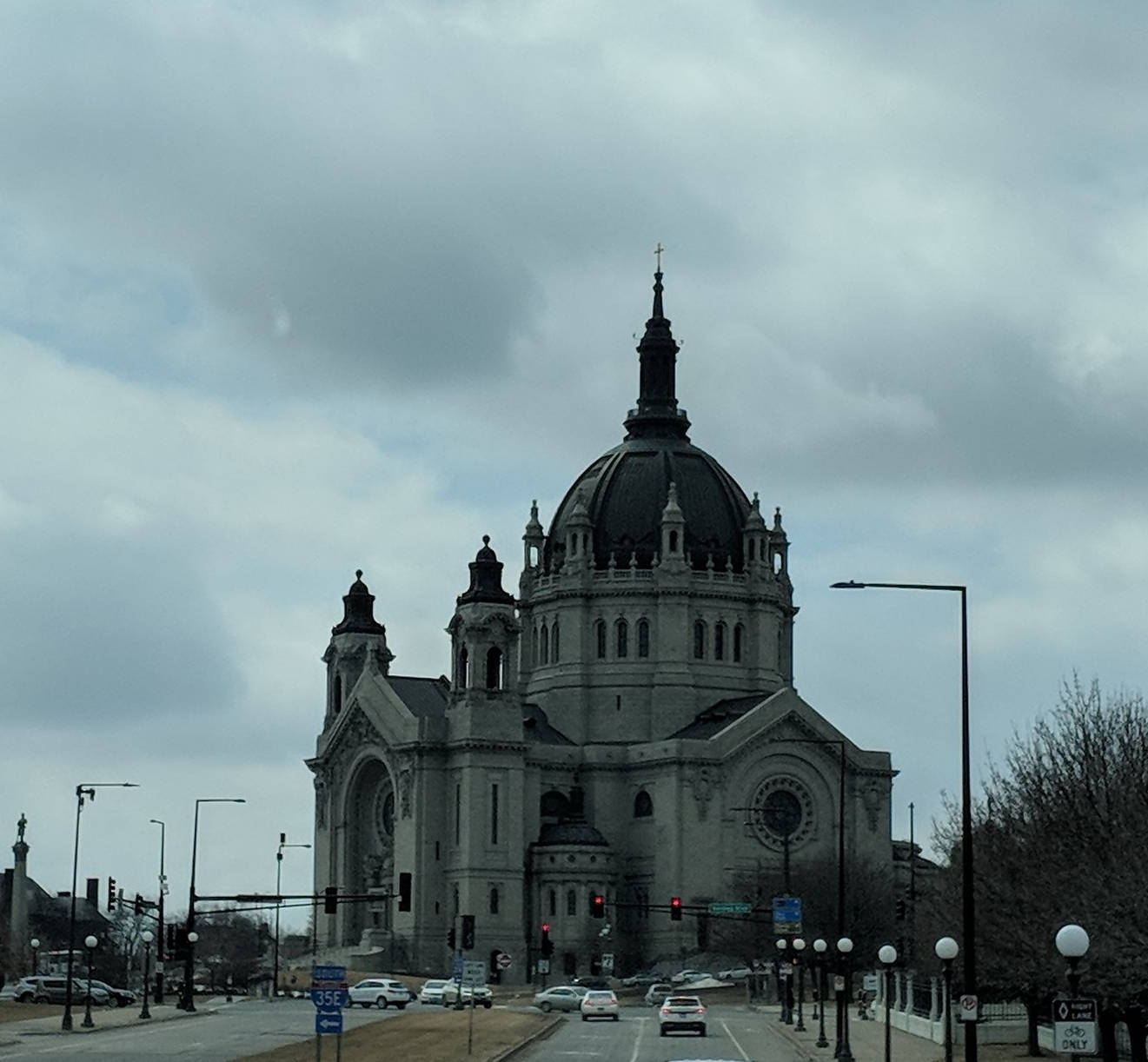 St Paul Minnesota Cathedral Cloudy Wallpaper