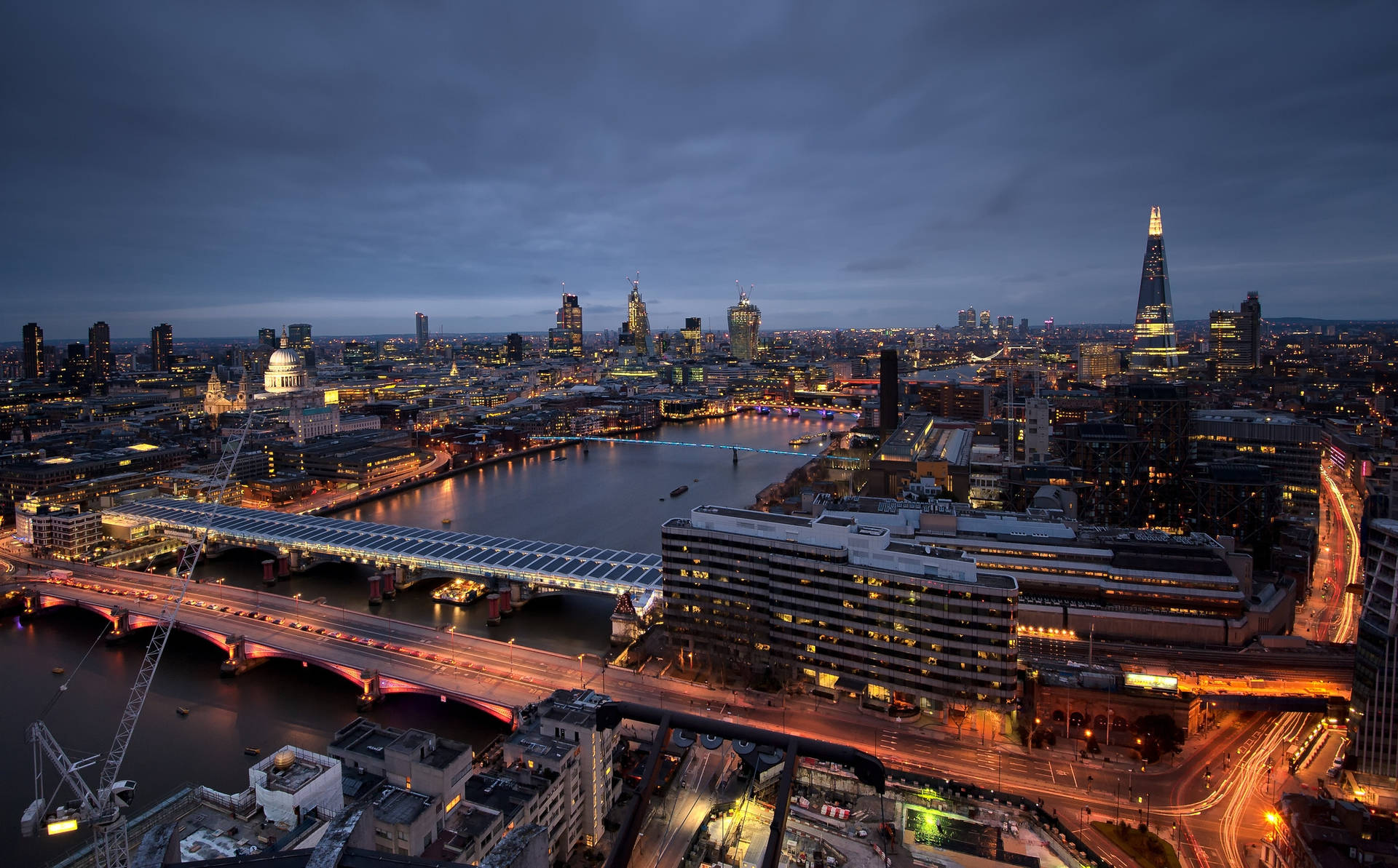 St Paul Thames River London Aerial Wallpaper