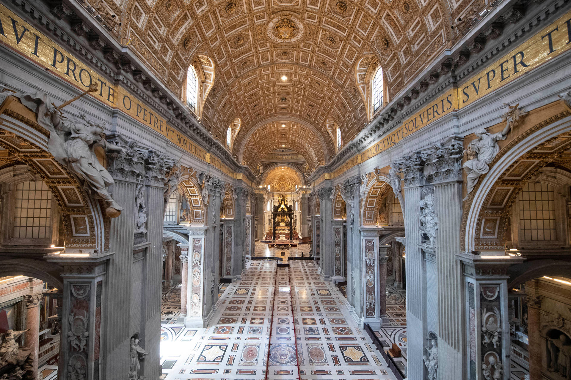 St. Peter's Basilica At The Vatican Of The Christianity Religion Background
