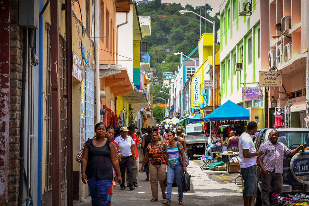 Stvincent Und Die Grenadinen, Belebte Straßen Wallpaper
