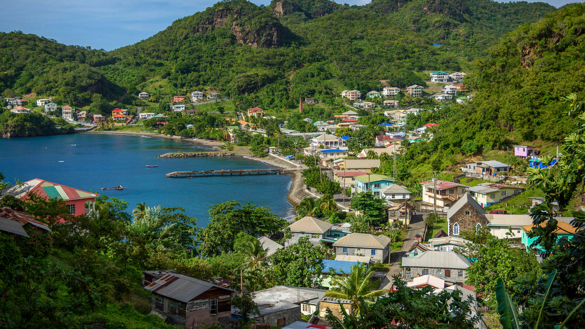 St Vincent And The Grenadines Layou Village Wallpaper