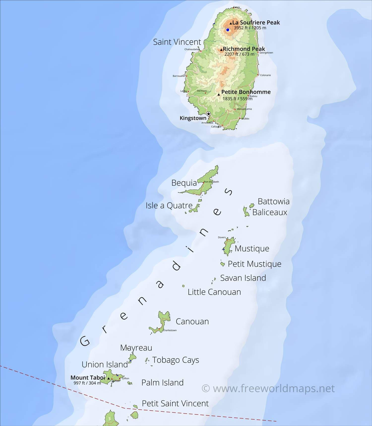 Mapade São Vicente E Granadinas Papel de Parede