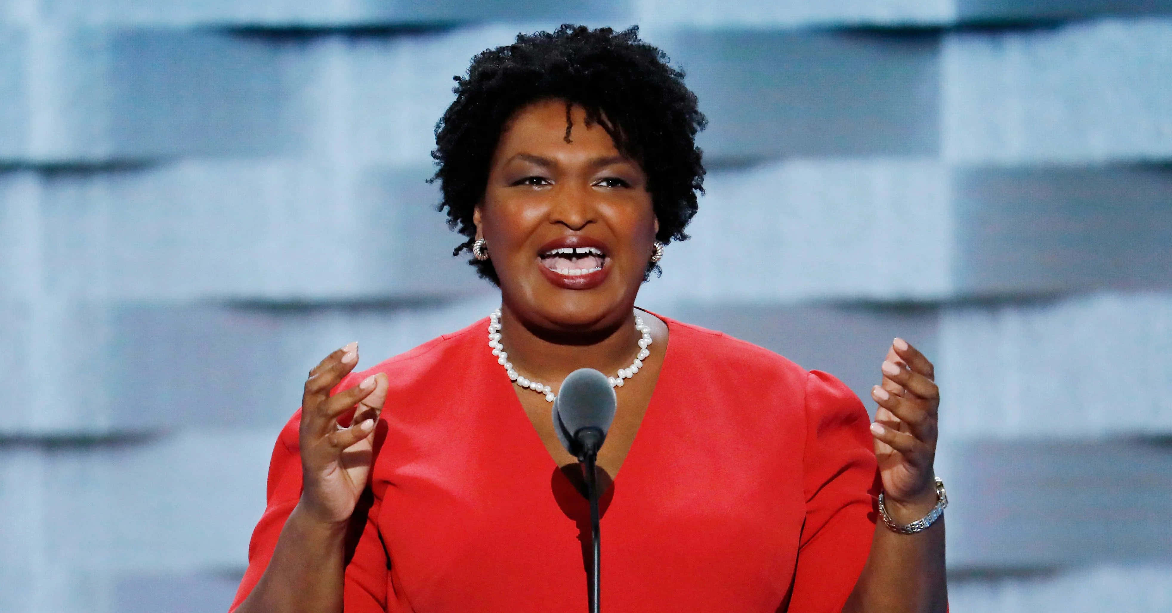 Stacey Abrams - Champion Of Democracy Wallpaper