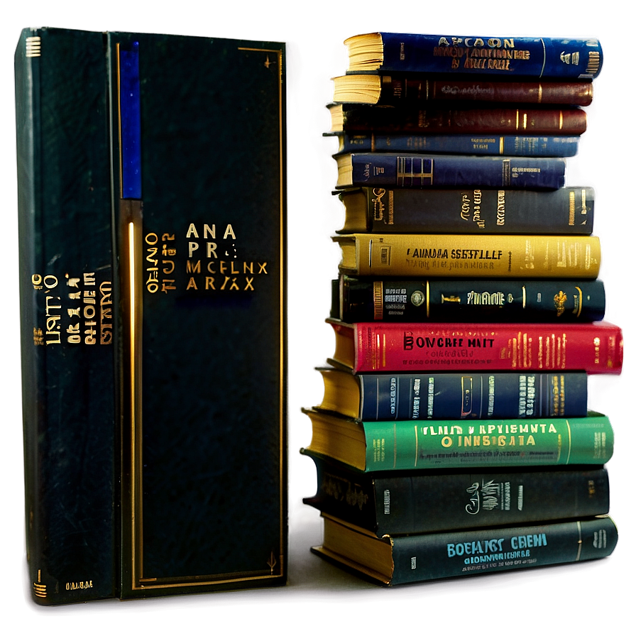 Stack Of Bestsellers Png 05252024 PNG