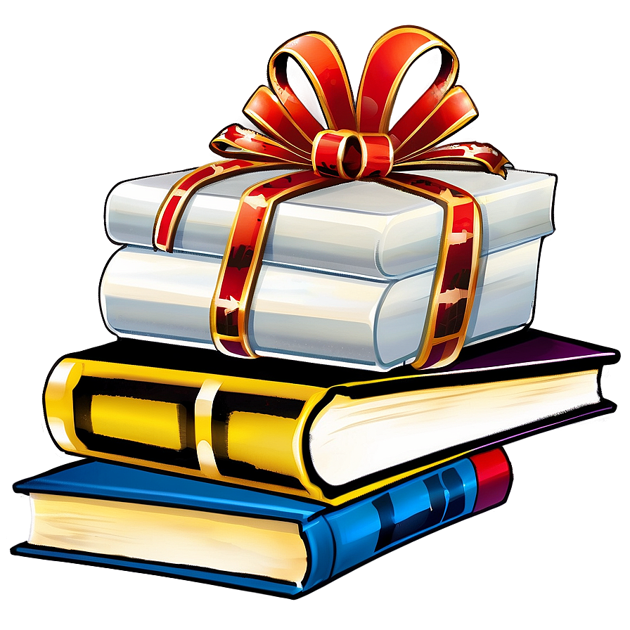 Stack Of Books As Presents Png Mmf9 PNG