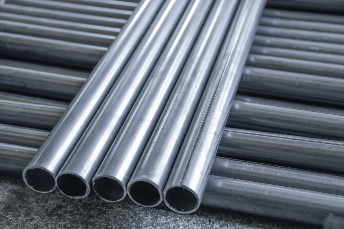 Stack Of Galvanized Iron Pipes Picture