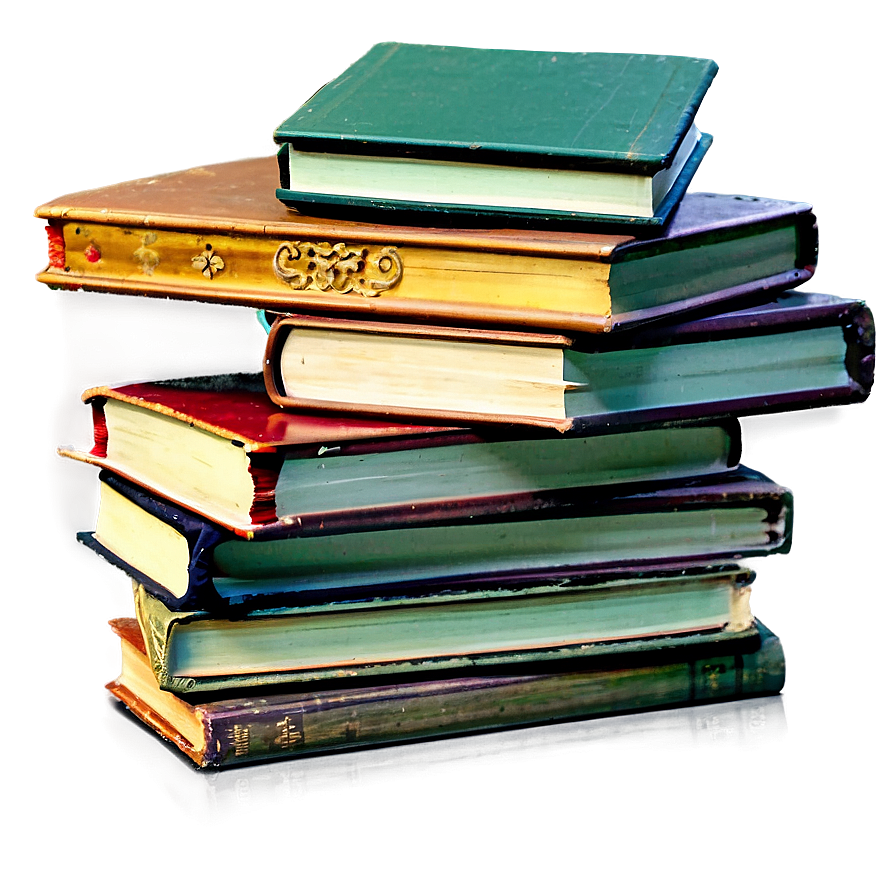 Stacked Books C PNG