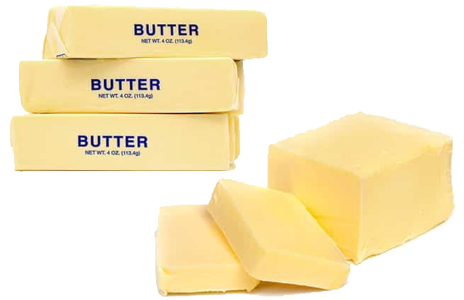 Stacked Butter Sticksand Cubes PNG