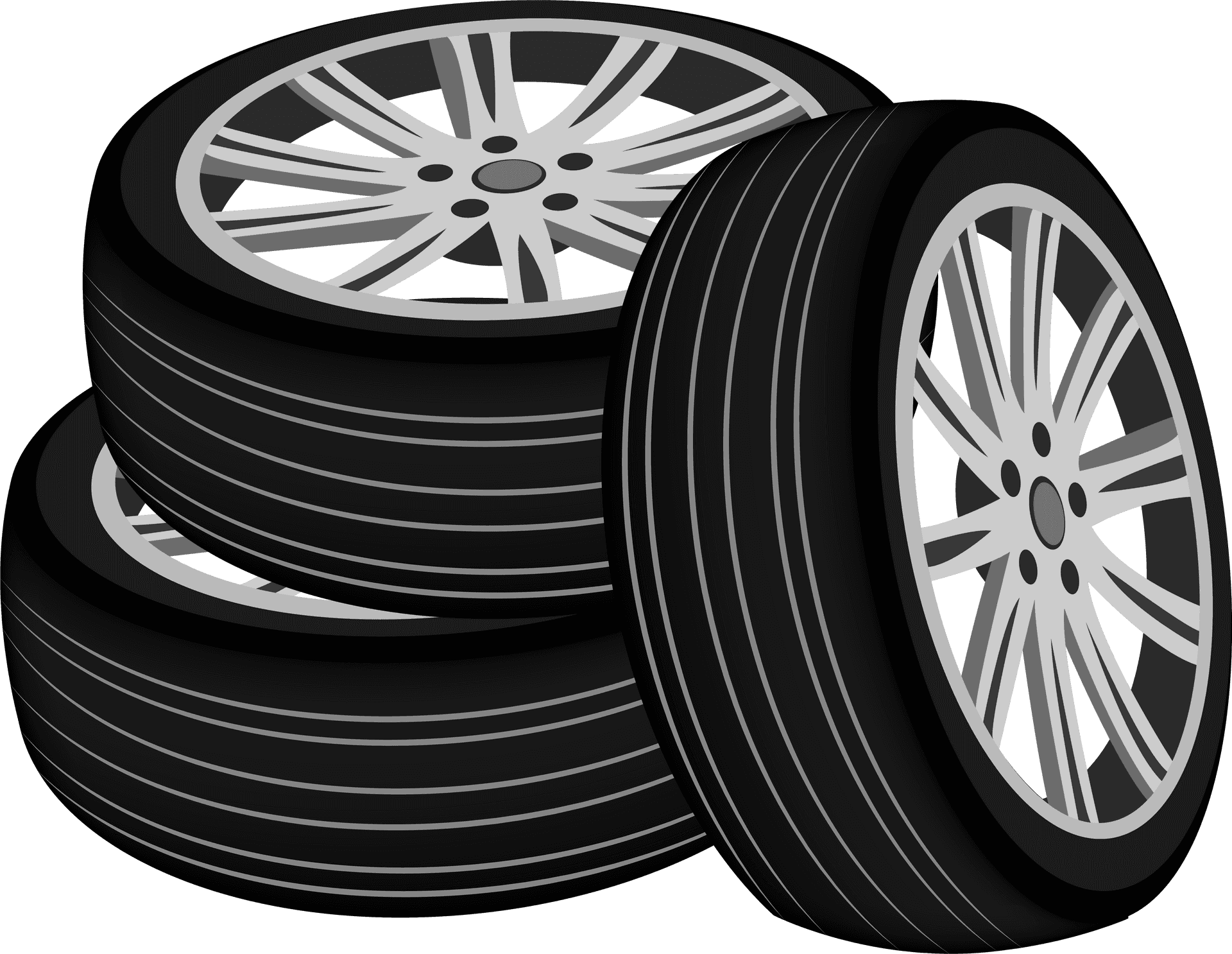 Stacked Car Tires Clipart PNG