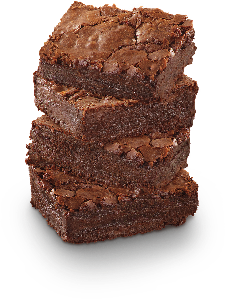 Stacked Chocolate Brownies Dessert PNG