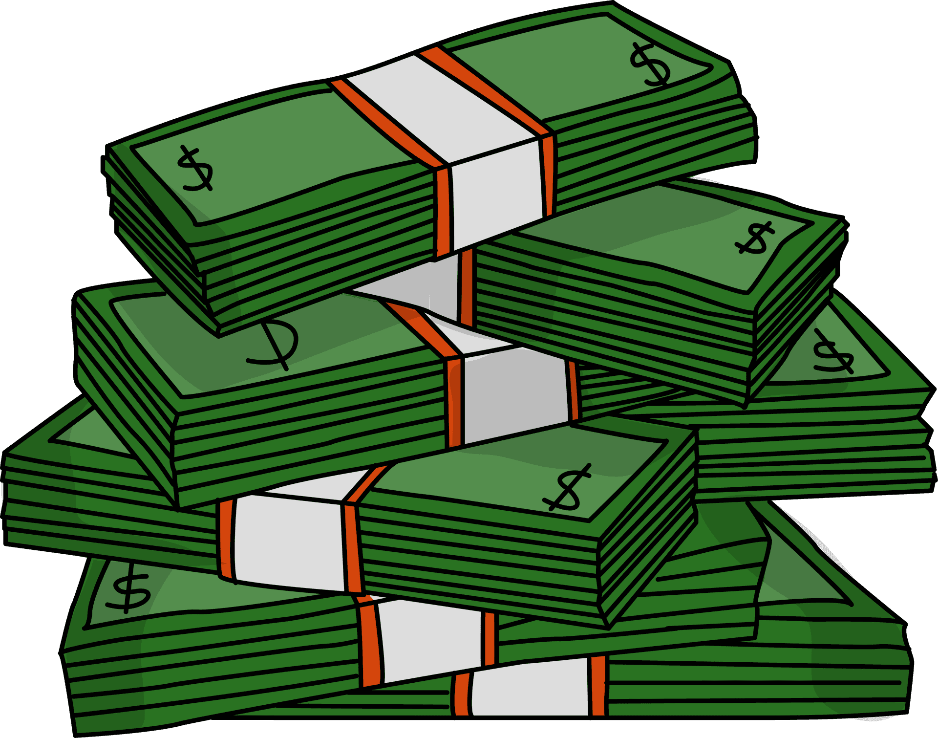 Stacked Currency Illustration PNG