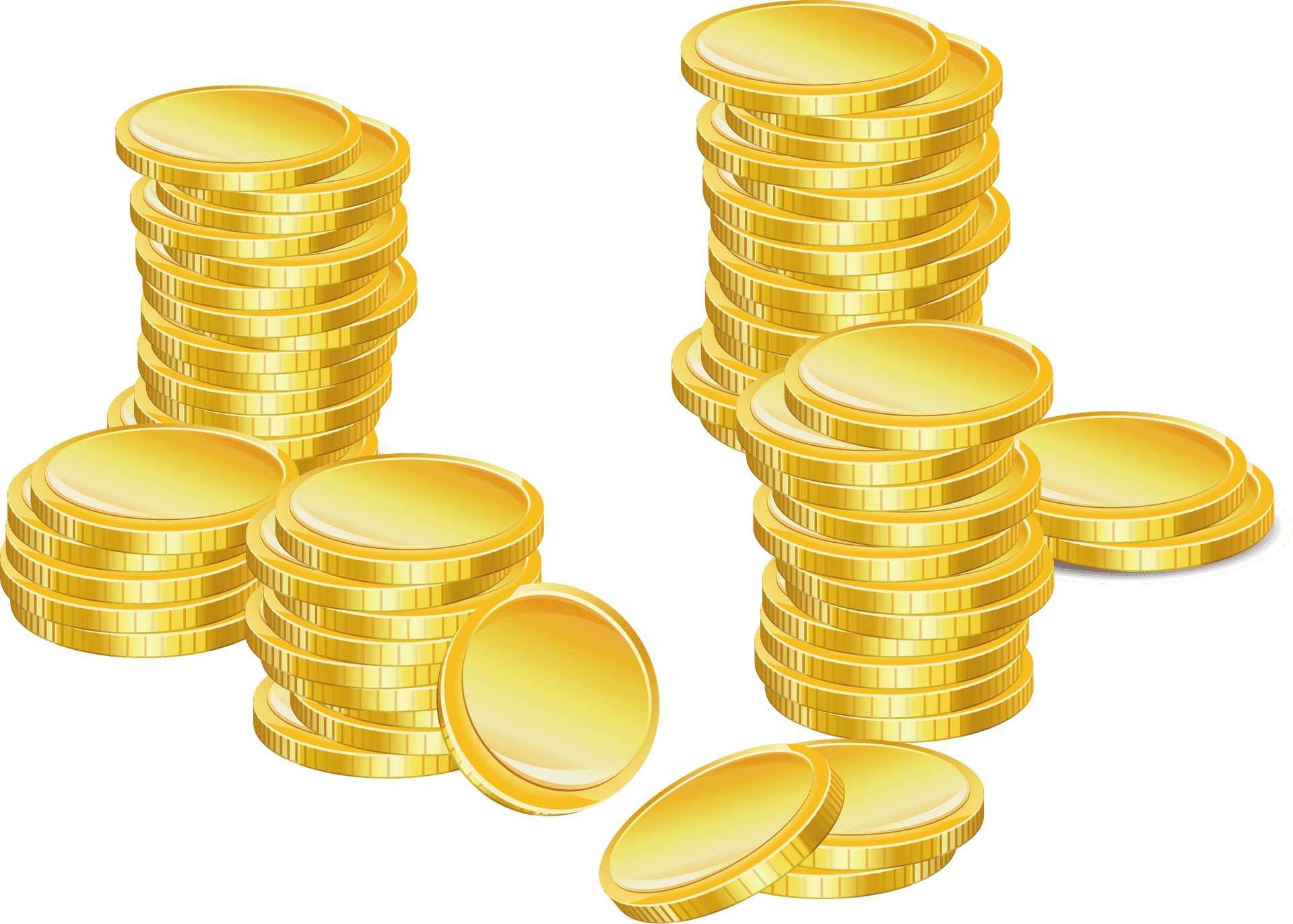 Download Stacked Gold Coins Illustration | Wallpapers.com