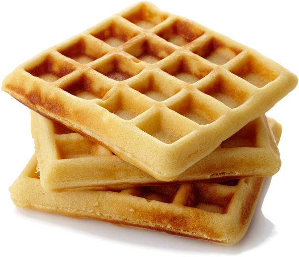 Stacked Golden Brown Waffles PNG