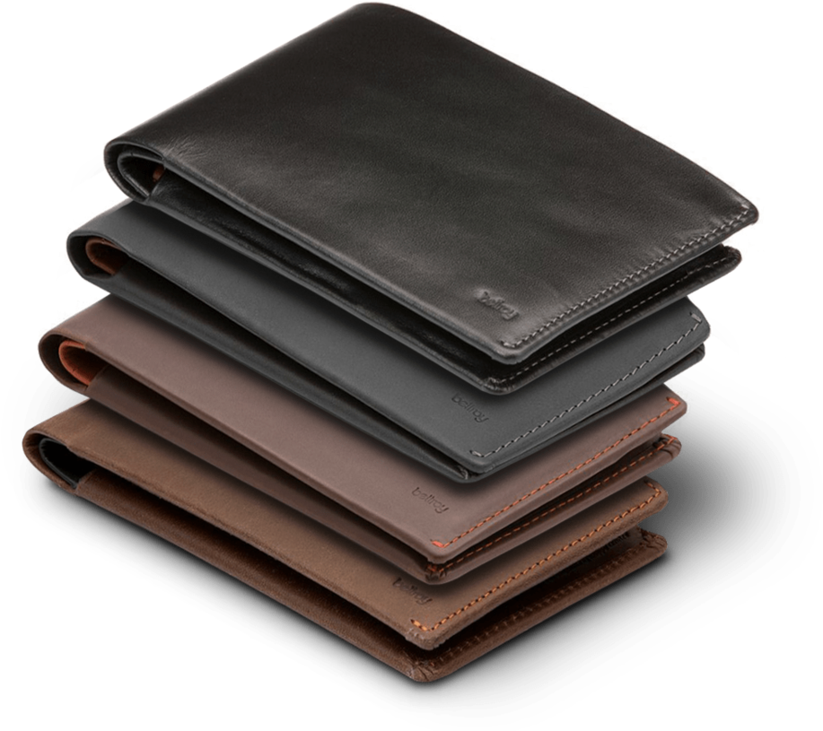 Stacked Leather Wallets Variety PNG