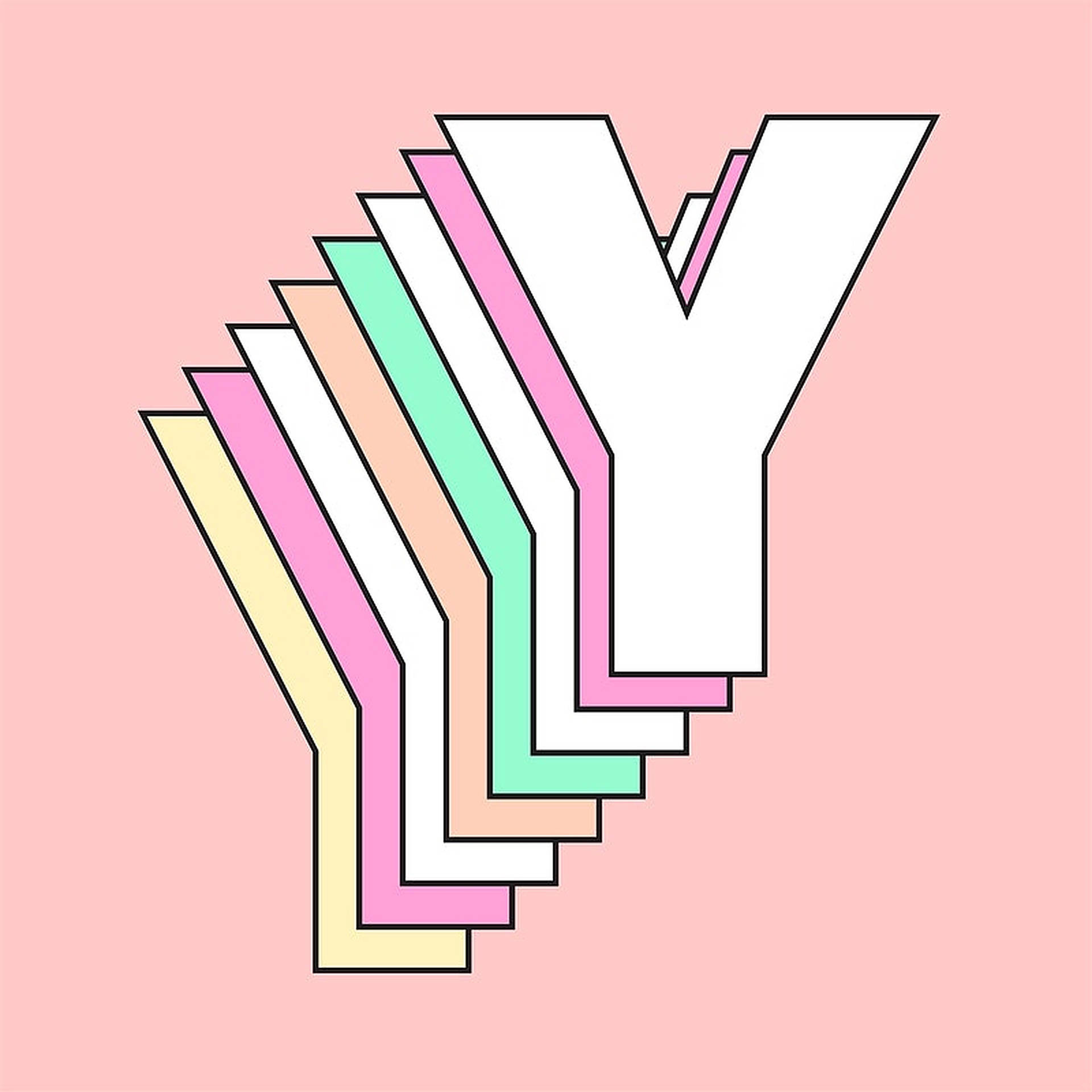 Stacked Letter Y Wallpaper