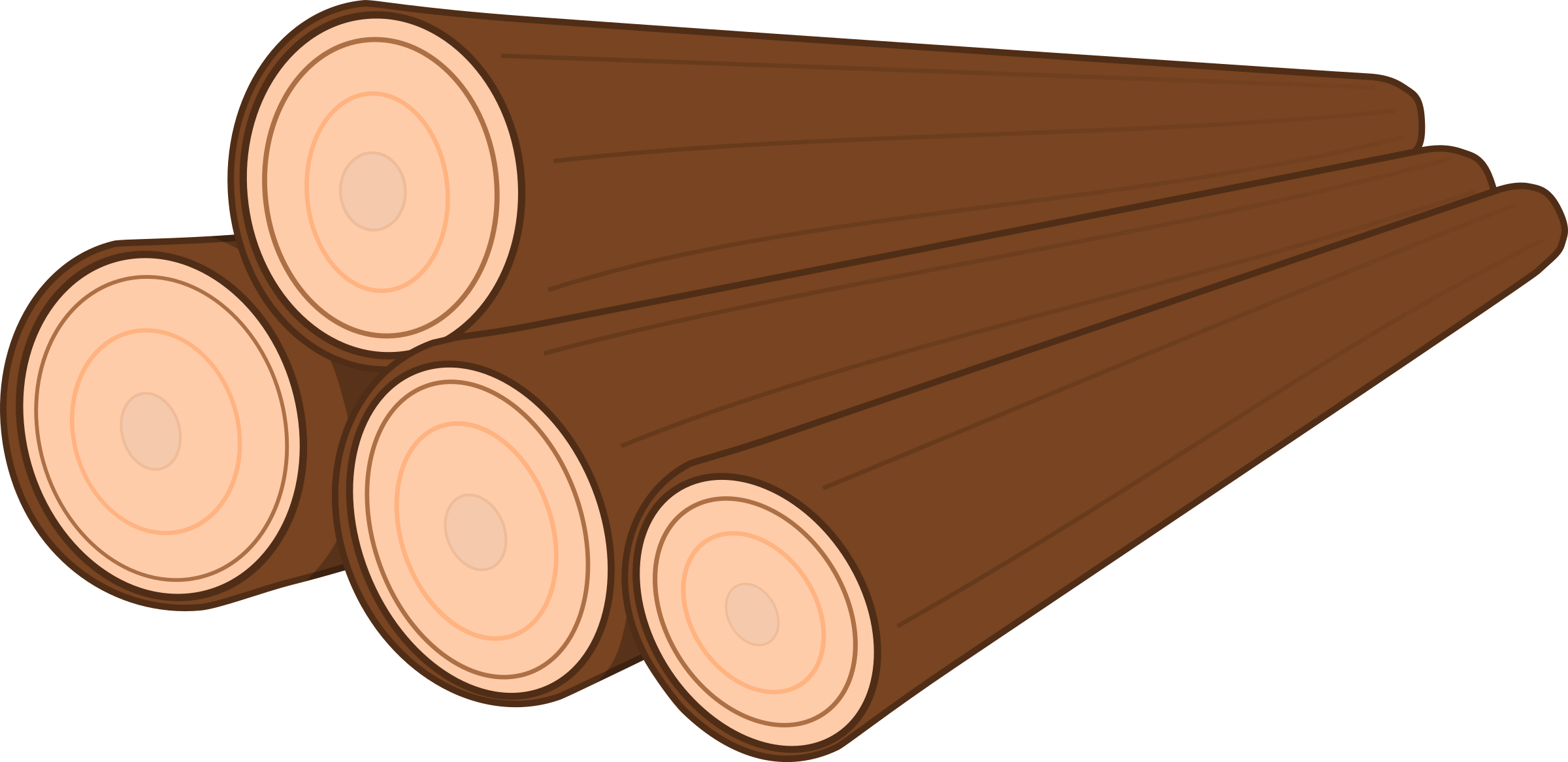 Stacked Logs Illustration PNG