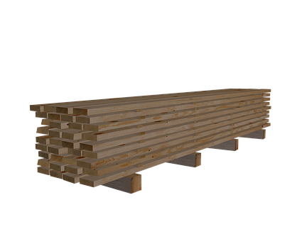 Stacked Lumber Piles Black Background PNG