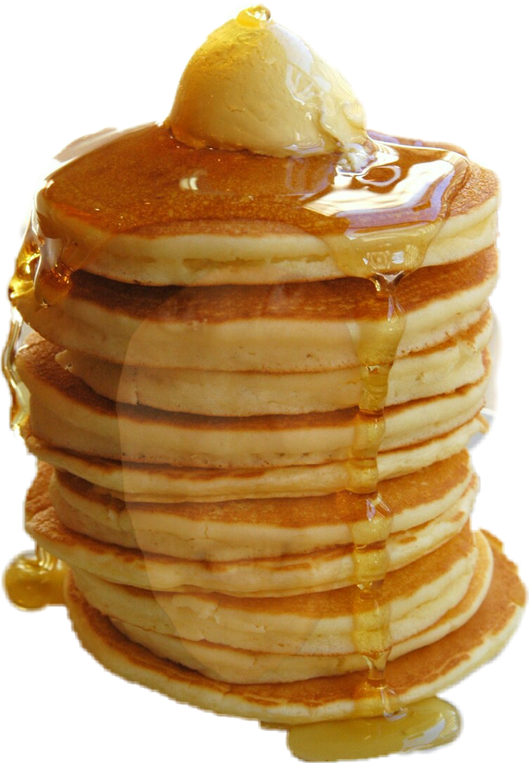 Stacked Pancakeswith Syrupand Butter.png PNG