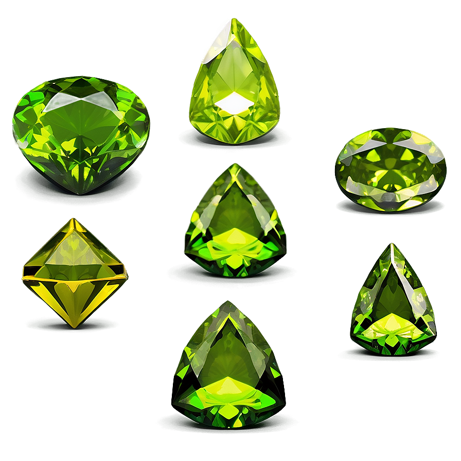 Stacked Peridot Stones Png 06242024 PNG