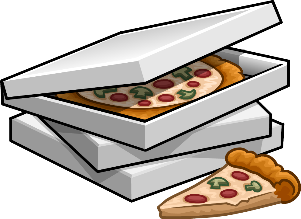 Stacked Pizza Boxeswith Slice PNG