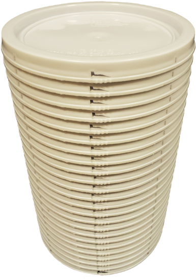 Stacked Plastic Buckets Isolated PNG