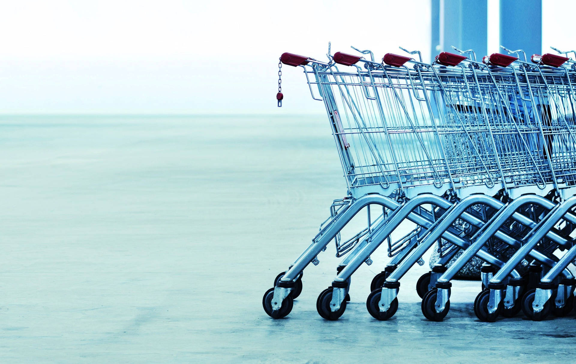 Stacked Purchase Shopping Carts Background