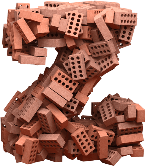 Stacked Red Bricks Construction PNG
