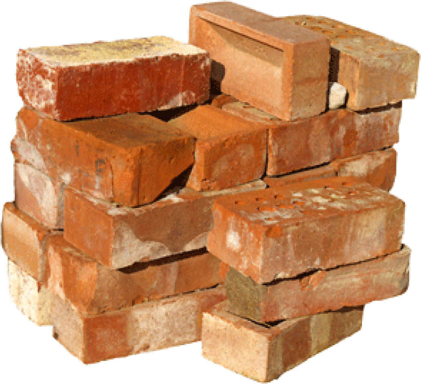 Stacked Red Bricks Construction Materials.png PNG