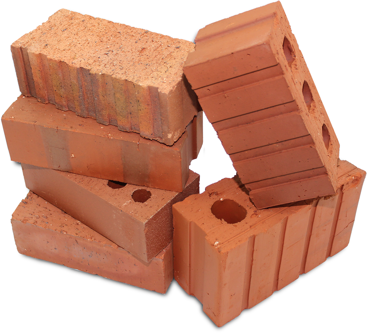 Stacked Red Bricks PNG
