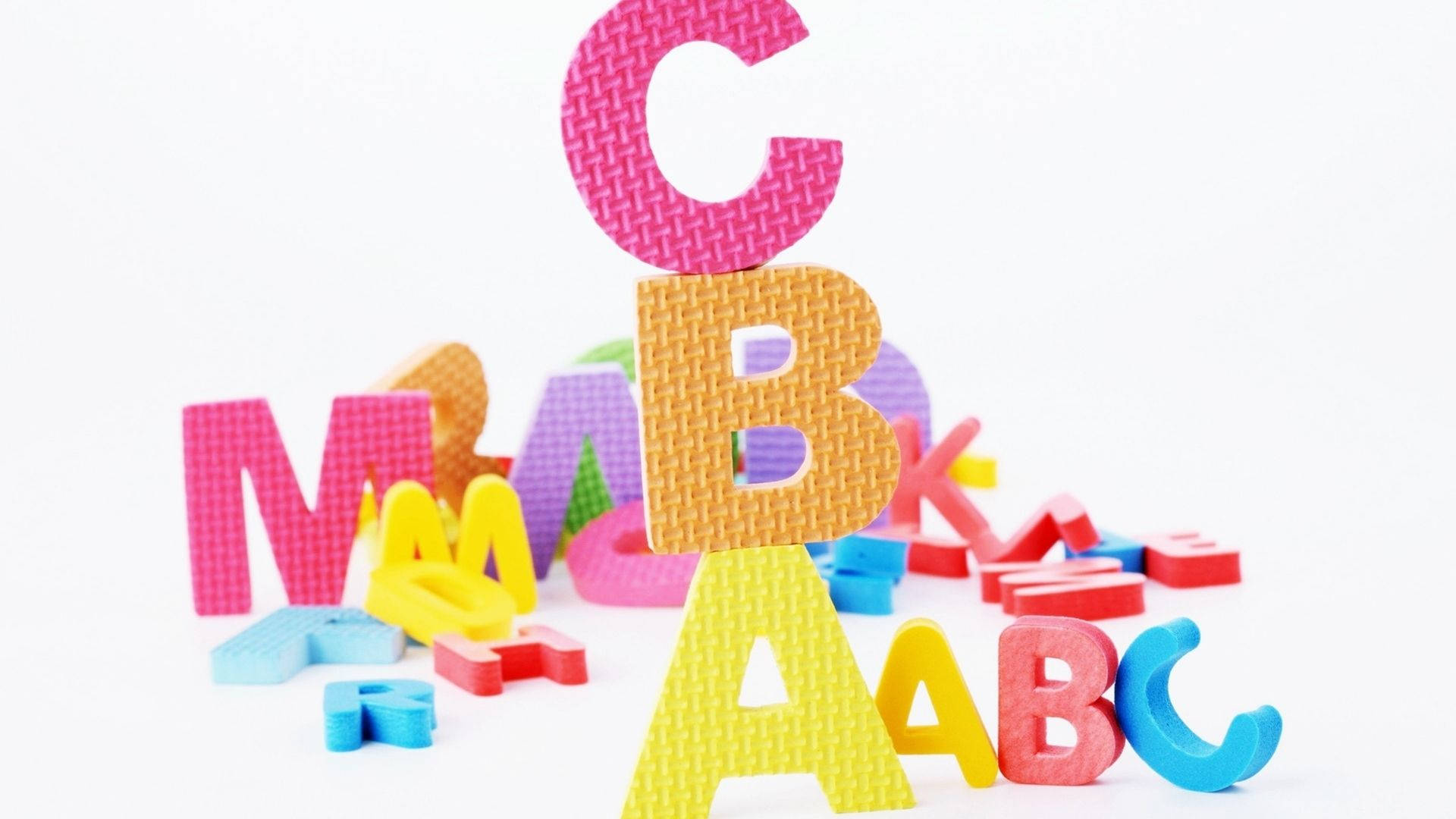 Stacked Rubber Alphabets Wallpaper