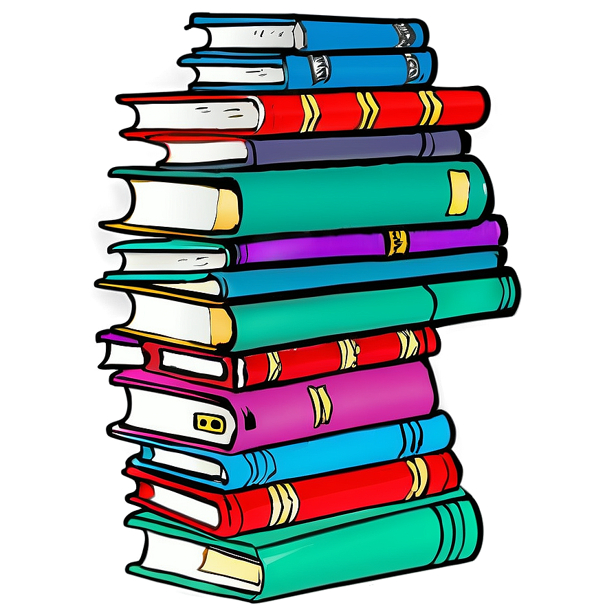 Stacked School Books Png 06132024 PNG