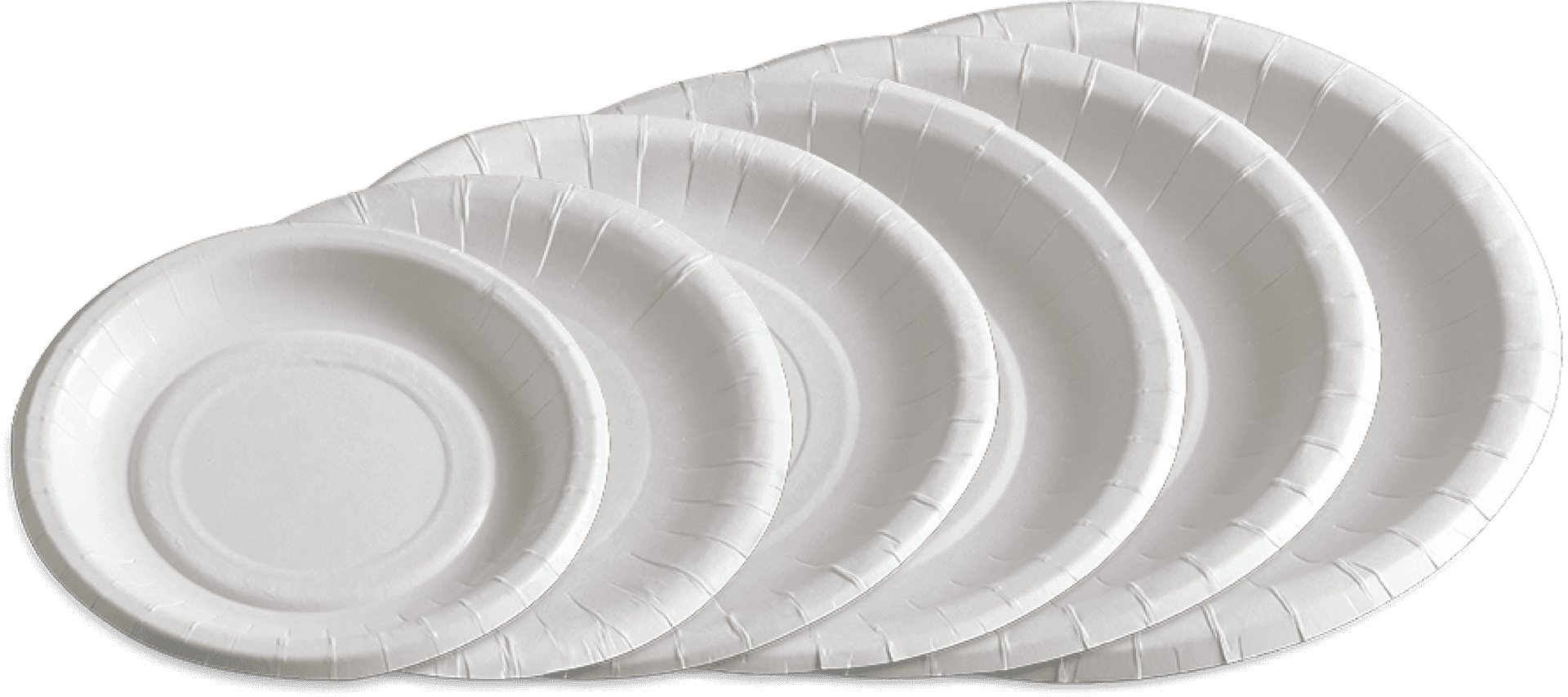 Stacked White Paper Plates PNG