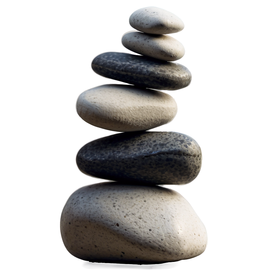 Stacked Zen Rocks Png 05032024 PNG
