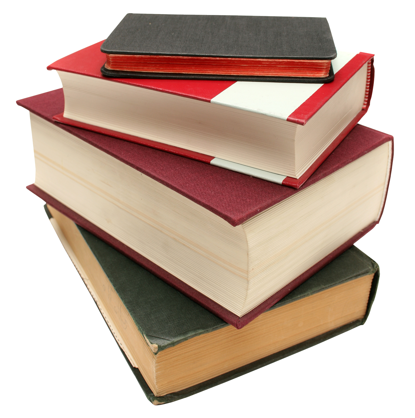 Stackof Bookswith Red Coveron Top PNG