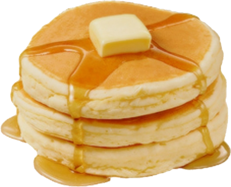 Stackof Buttermilk Pancakeswith Syrupand Butter.png PNG