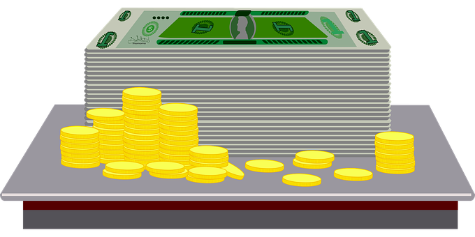 Stackof Cashand Gold Coins PNG