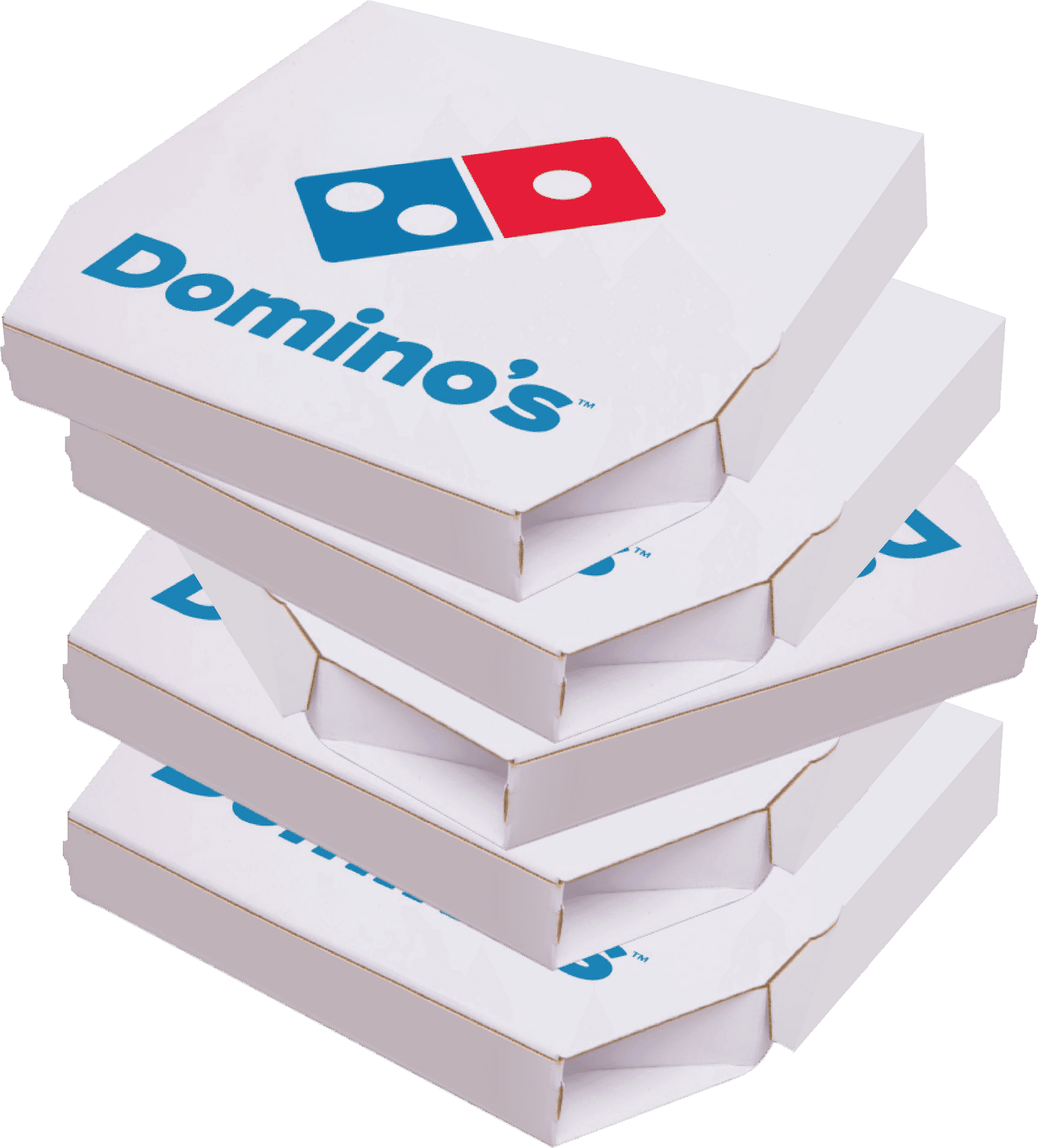 Stackof Dominos Pizza Boxes PNG