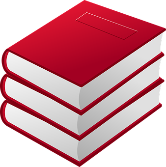 Stackof Red Books Graphic PNG