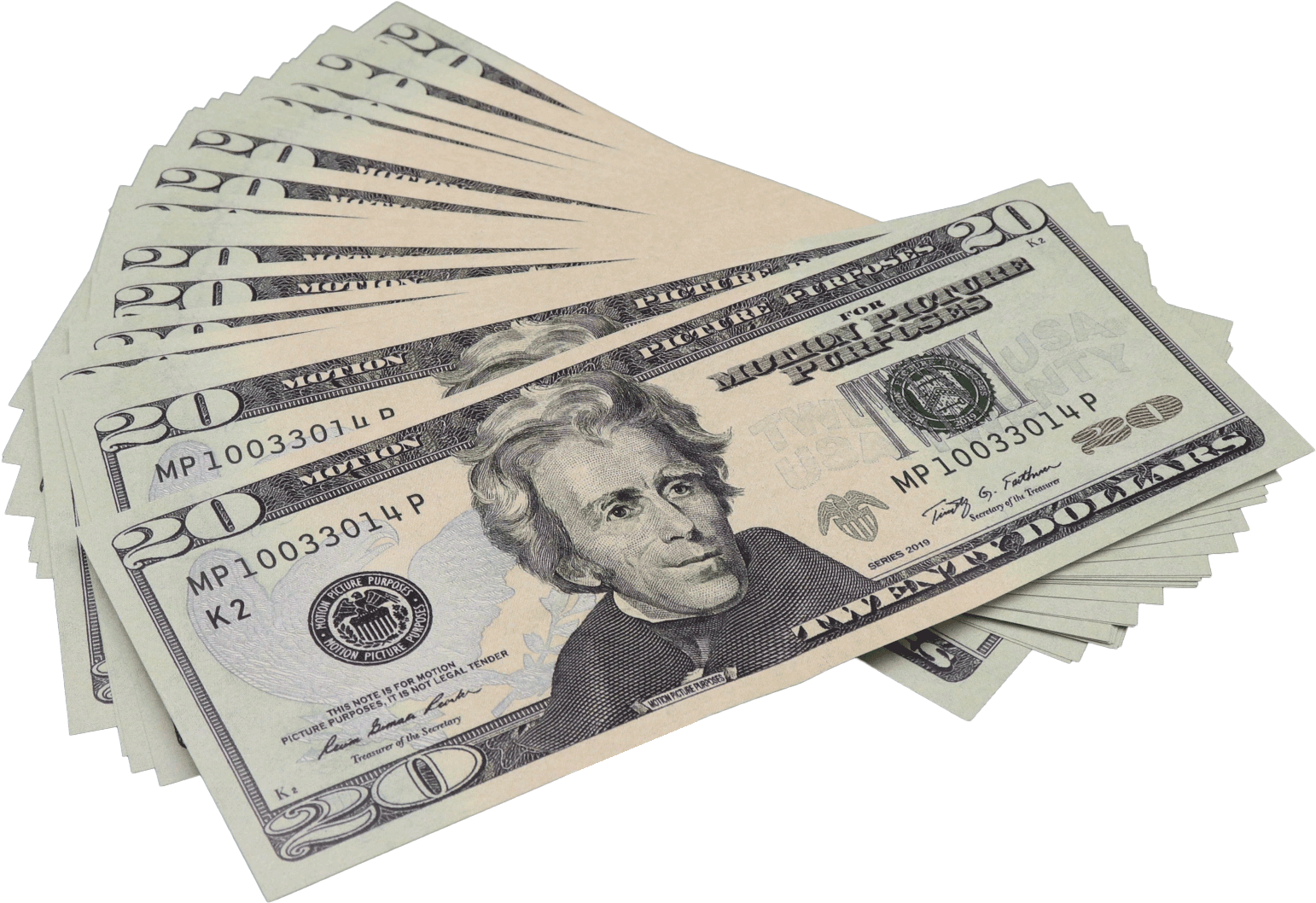 Stackof Twenty Dollar Bills PNG