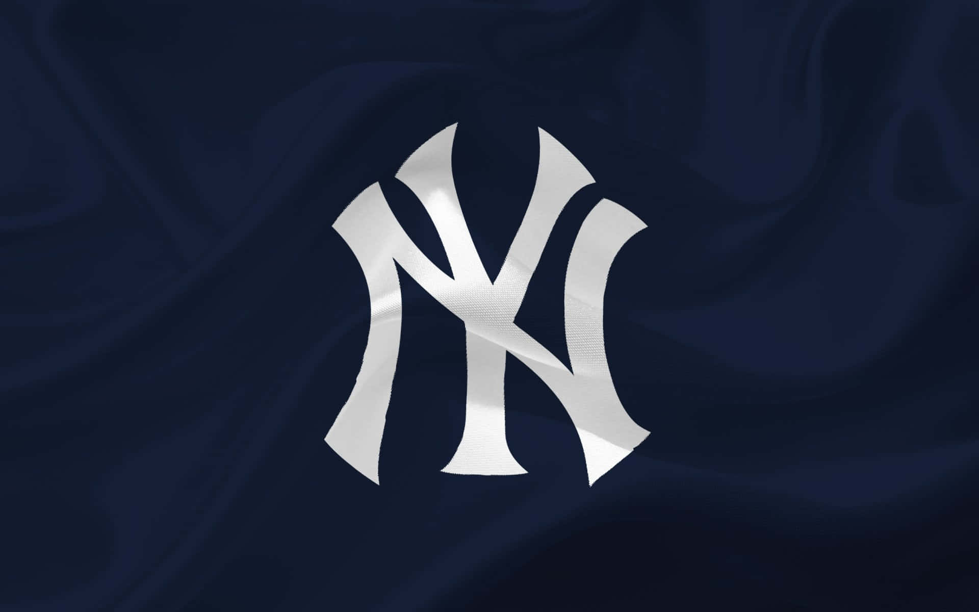 Stadiodei New York Yankees Con Logo Della Squadra E Skyline Della Città.