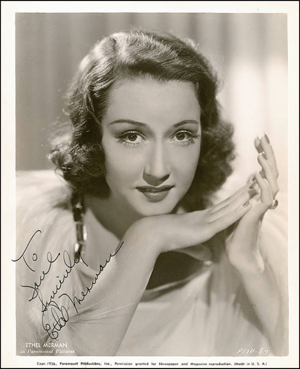 Stage Actress Ethel Merman Angelic Portrait Wallpaper