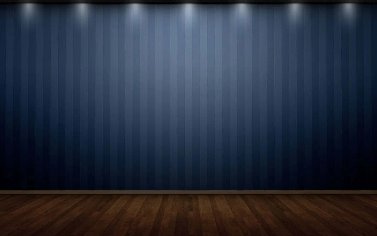 Blue Stripes Stage With Wooden Floor Background
