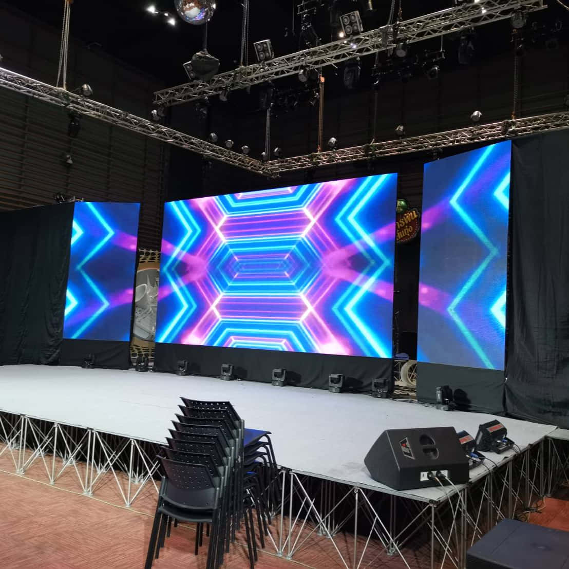 White Stage With Bright Screen Background